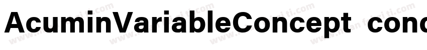 AcuminVariableConcept cond字体转换